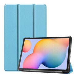 Lenovo Tab M10 TB-328F 3. Jenerasyon Zore Smart Cover Standlı 1-1 Kılıf Mavi