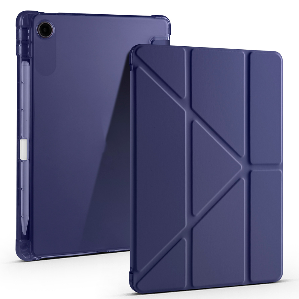 Lenovo Tab TB-311FU Case Zore Tri Folding Stand Case with Pen Compartment - 5