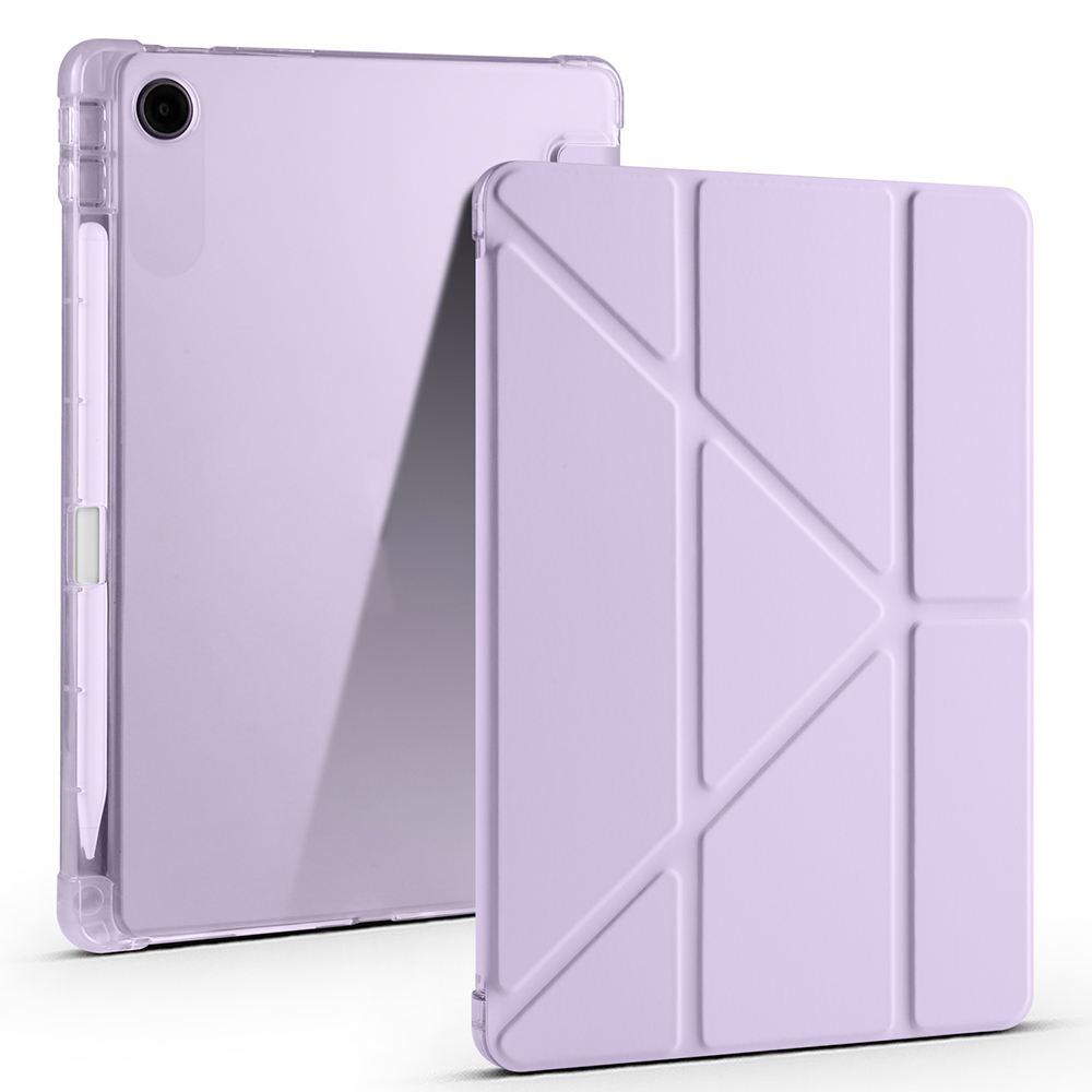Lenovo Tab TB-311FU Case Zore Tri Folding Stand Case with Pen Compartment - 4