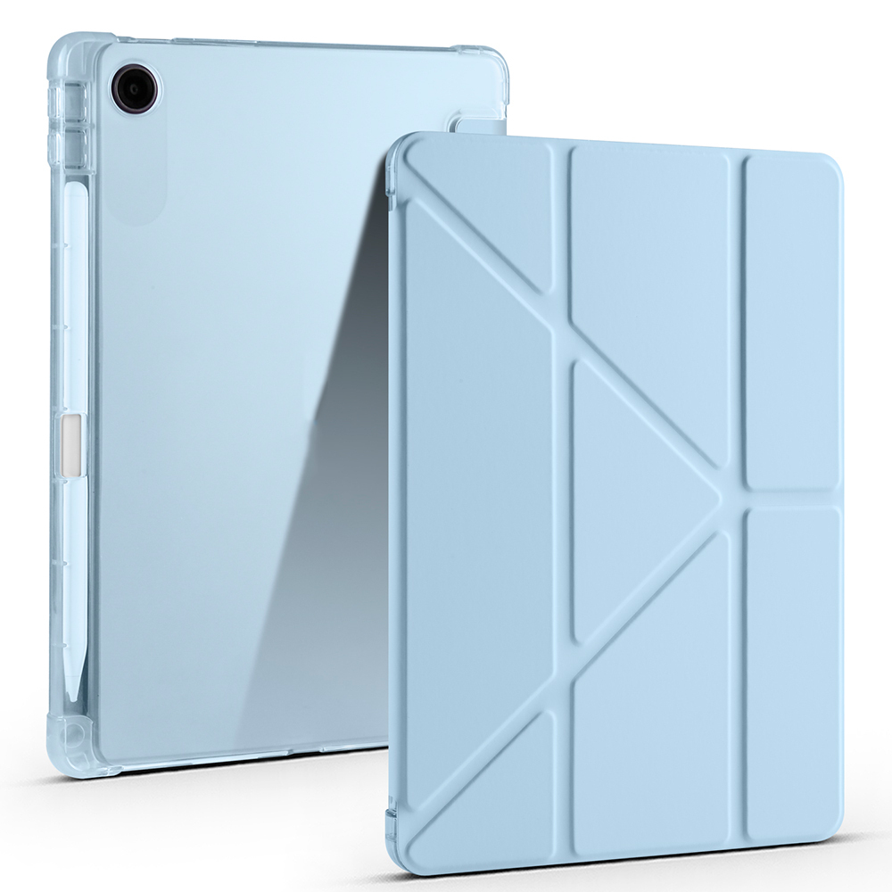 Lenovo Tab TB-311FU Kılıf Zore Tri Folding Kalem Bölmeli Standlı Kılıf - 6