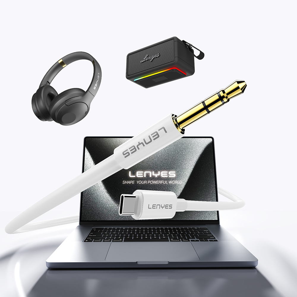 Lenyes AX102 Type-C to 3.5mm AUX Audio Kablo 1M - 5