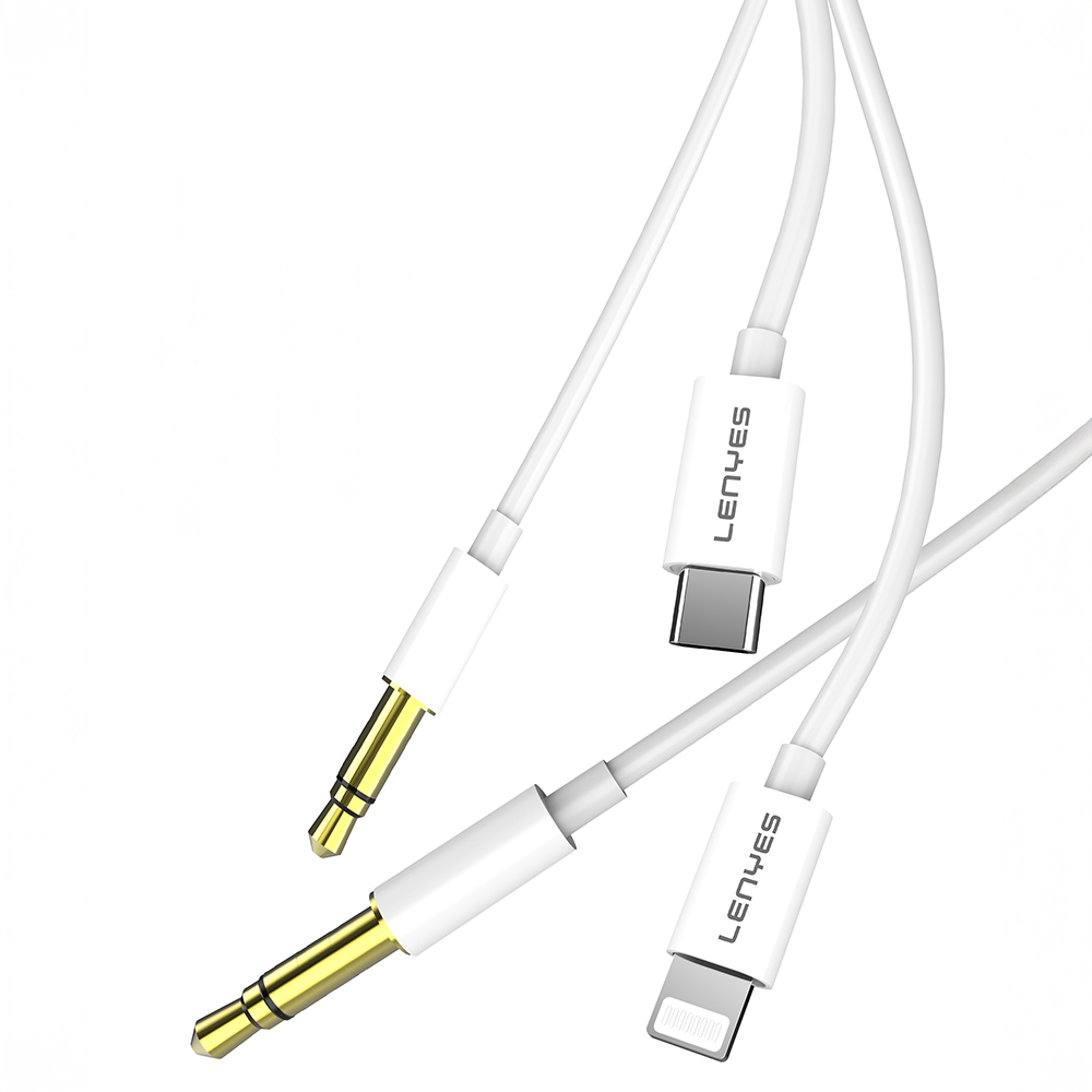 Lenyes AX106 Lightning to 3.5mm AUX Audio Kablo 1M - 5