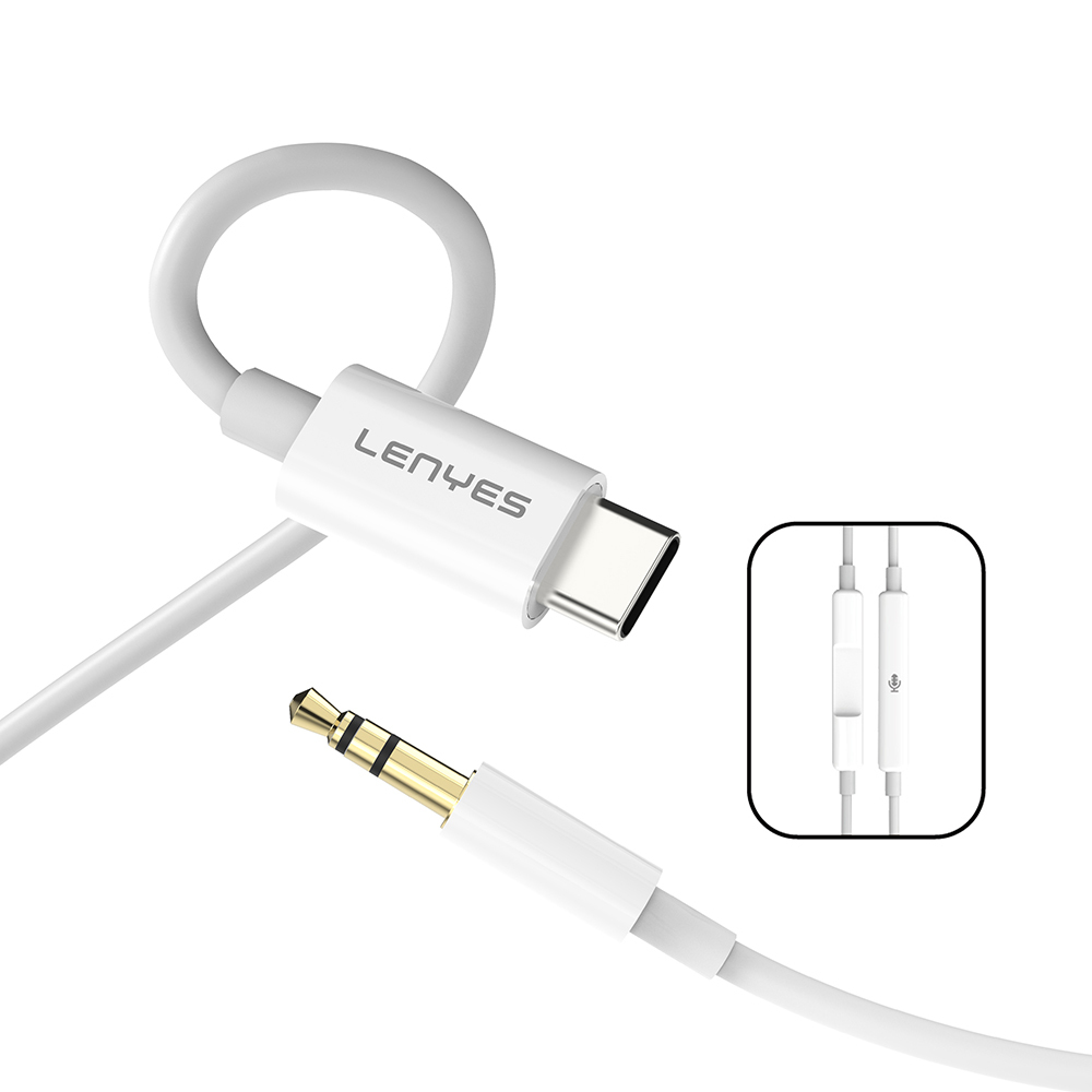 Lenyes AX106 Type-C to 3.5mm AUX Audio Cable 1M - 2