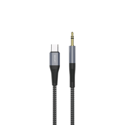 Lenyes AX134 Type-C to 3.5mm AUX Audio Kablo Siyah