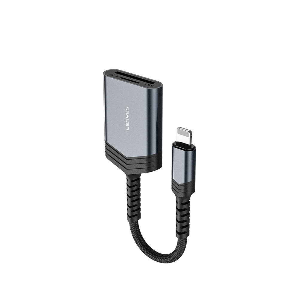 Lenyes AX137 2in1 Lightning to TF/SD Kart Çevirici Dönüştürücü - 1
