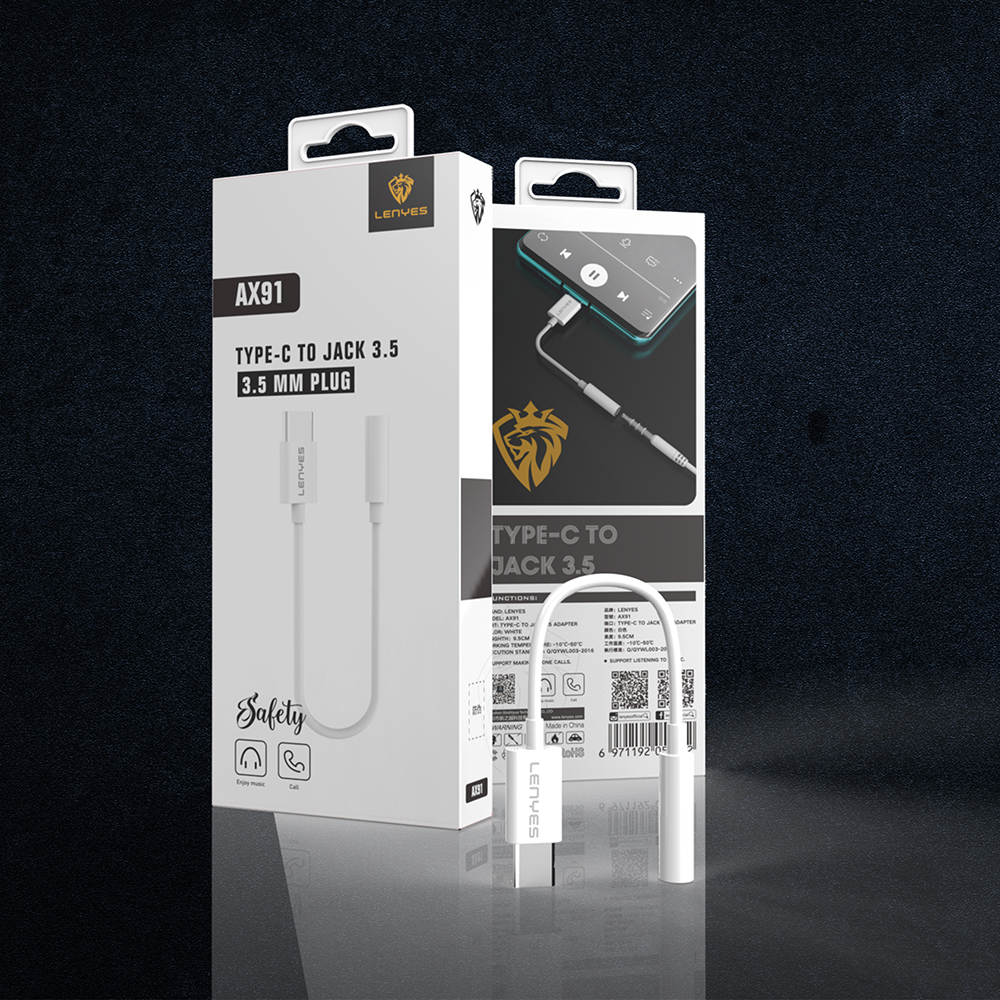 Lenyes AX91 Type-C to 3.5mm Hi-Fi Aux Çevirici Ses Adaptörü - 5