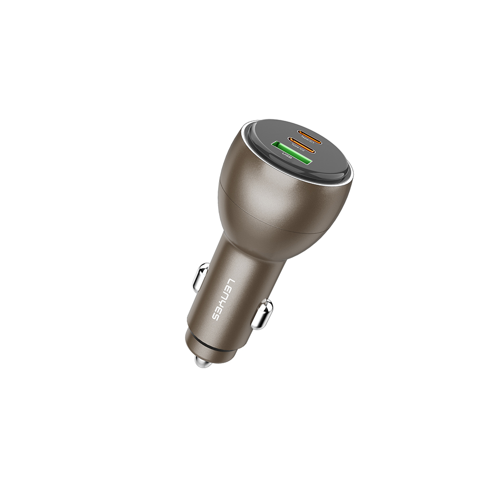 Lenyes CA66 Fast Charging Dual Type-C + Type-C + USB-A Port PD Car Charger 95W - 2