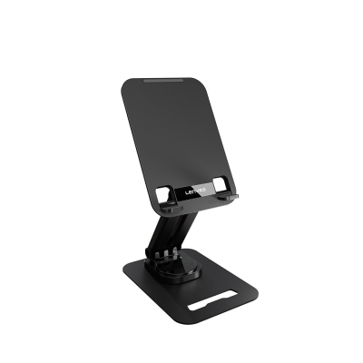 Lenyes CR139 Adjustable Foldable Rotatable Metal Phone and Tablet Stand Black