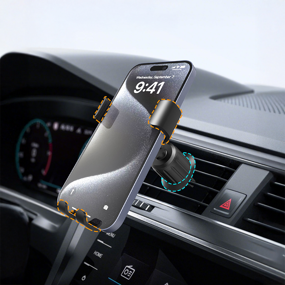 Lenyes CR181 360 Degree Rotating Ventilation Design Car Phone Holder - 8