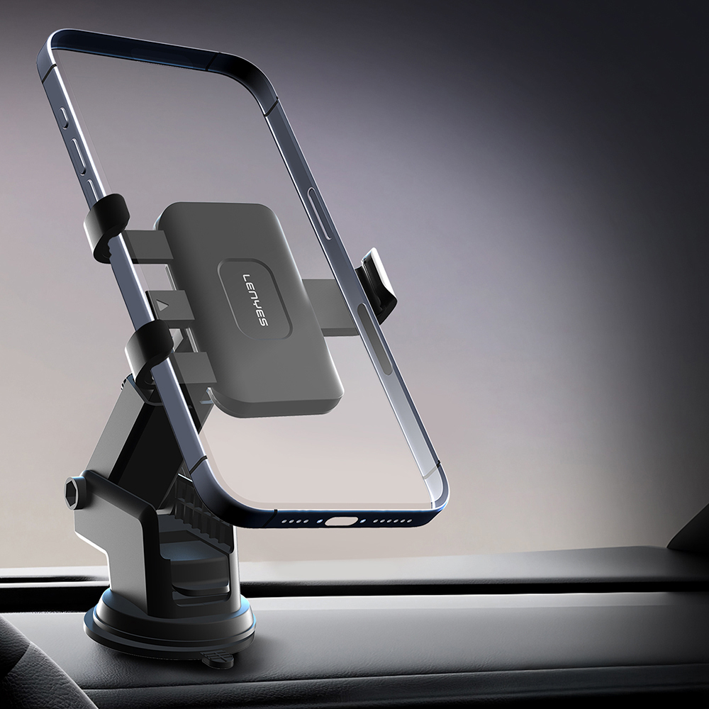 Lenyes CR195 Anti-Shake 360° Rotatable Telescopic Suction Cup Design Car Phone Holder - 7