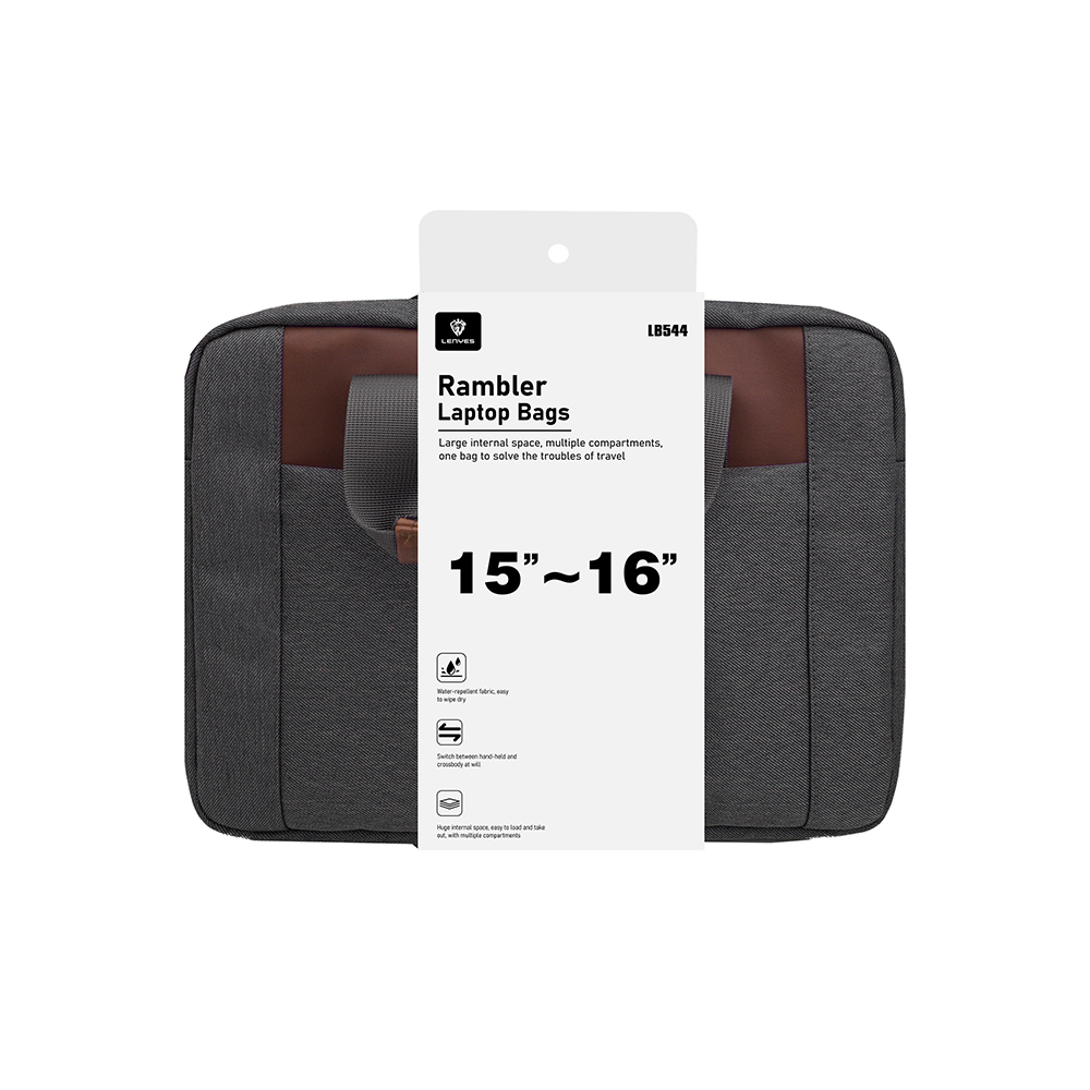 Lenyes LB544 Rambler Serisi Polyester Kumaş 15-16 inç Su Geçirmez Laptop Çantası - 3
