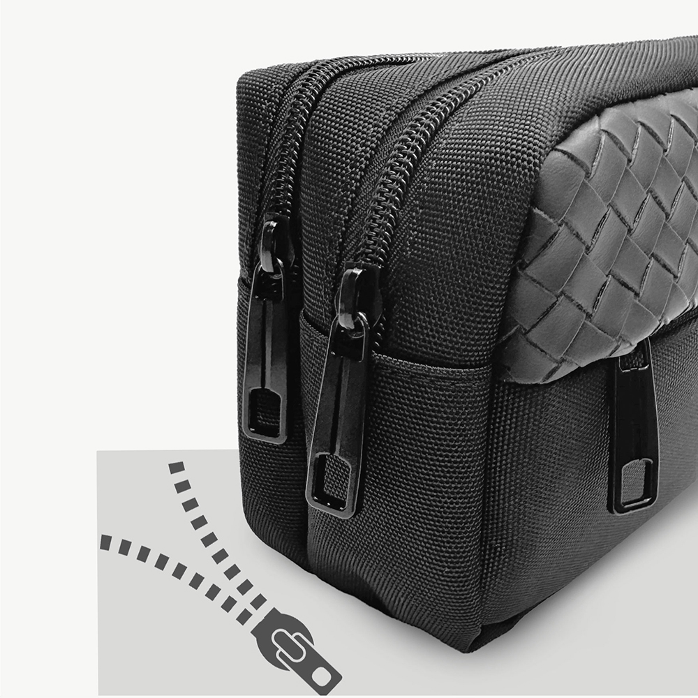 Lenyes LB551 Voyagers Serisi 1200D Polyester Kumaş Bilek Askı Kayışlı Mobil Aksesuar Çantası - 8