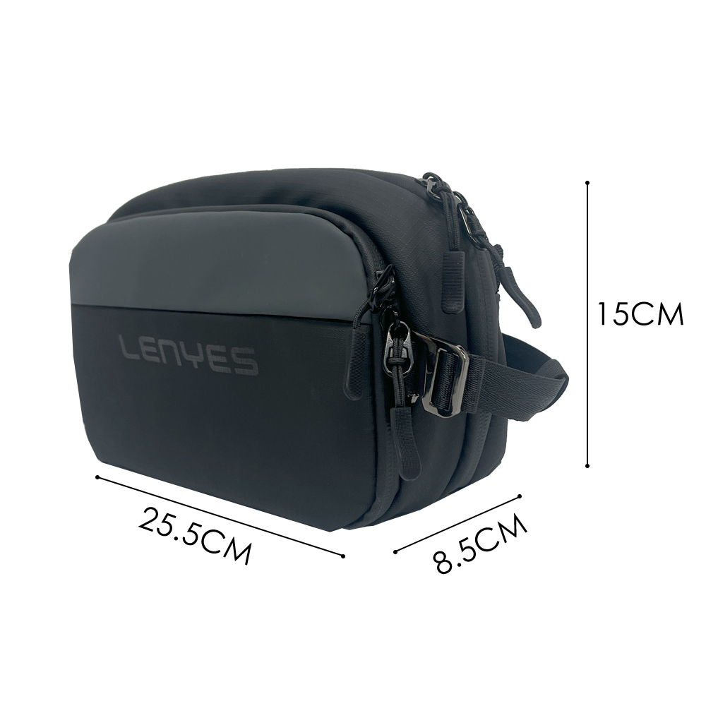 Lenyes LB561 Su Geçirmez Aşınmaya ve Çizilmeye Dayanıklı Çapraz Vücut Askılı Aksesuar Çantası 25.5cm - 6