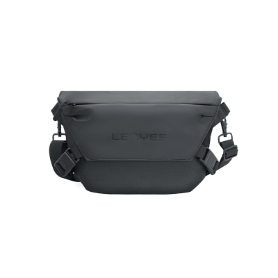 Lenyes LB562 Dreamer Crossbody Series Waterproof Leather Design Crossbody Bag Black