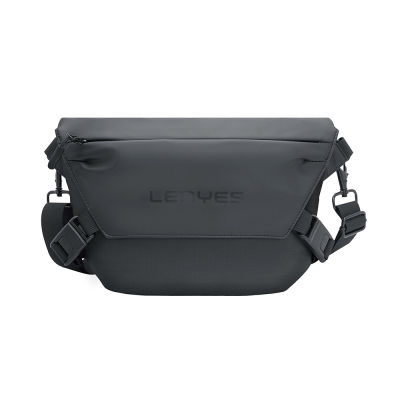 Lenyes LB563 Dreamer Crossbody Series Waterproof Leather Design Crossbody Bag Black