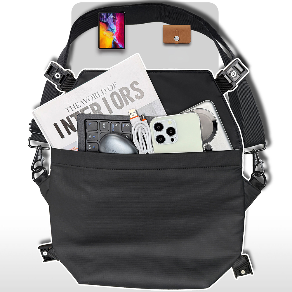 Lenyes LB563 Dreamer Crossbody Serisi Su Geçirmez Deri Tasarımlı Çapraz Vücut Çantası - 4