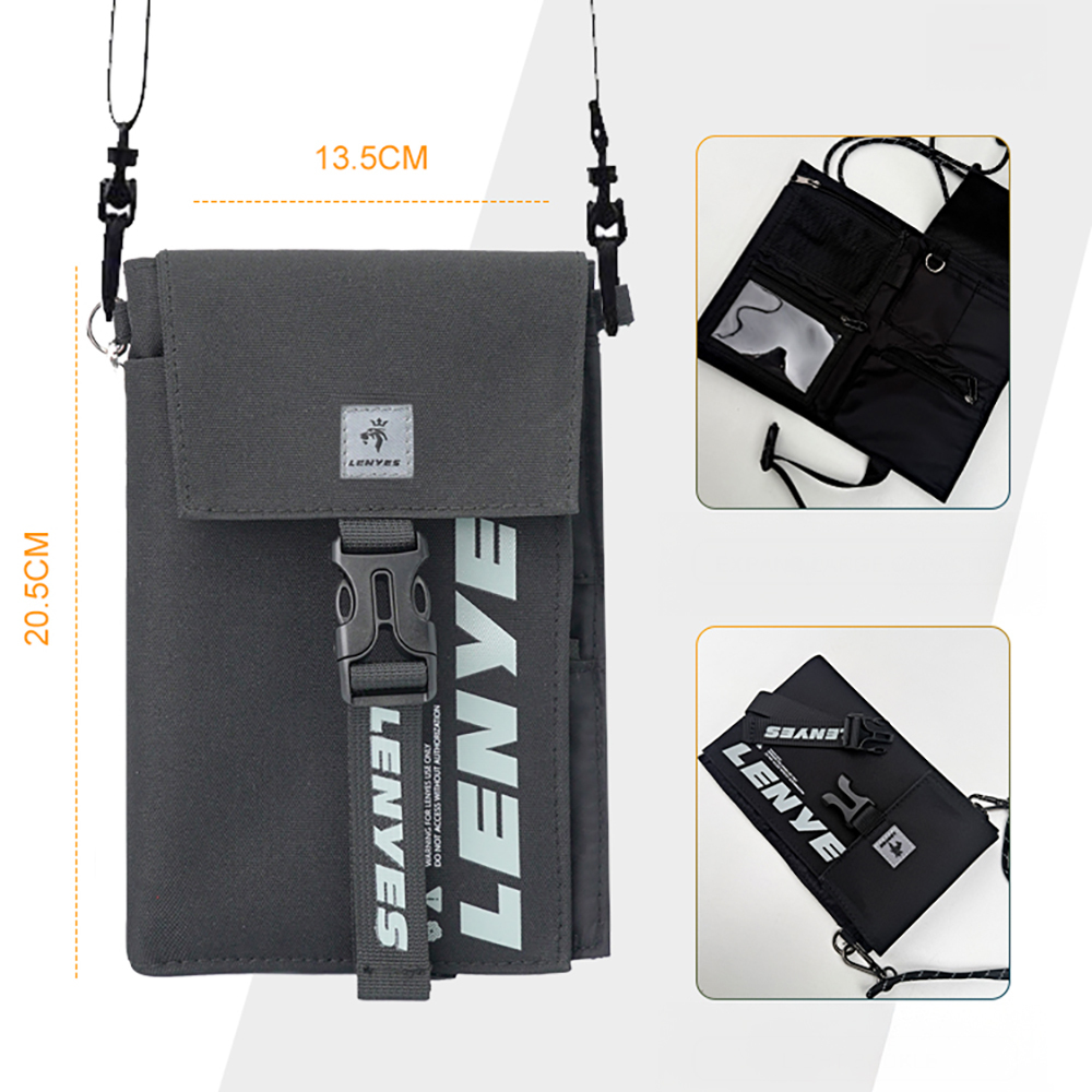 Lenyes LB582 Roamer Serisi Çok Amaçlı Su Geçirmez Polyester Kumaş Ayarlanabilir Omuz Askılı Çapraz Vücut Çantası - 7