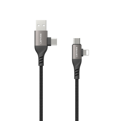 Lenyes LC501 4in1 A+C to C+L Charging and Data Cable 60W 1M Grey