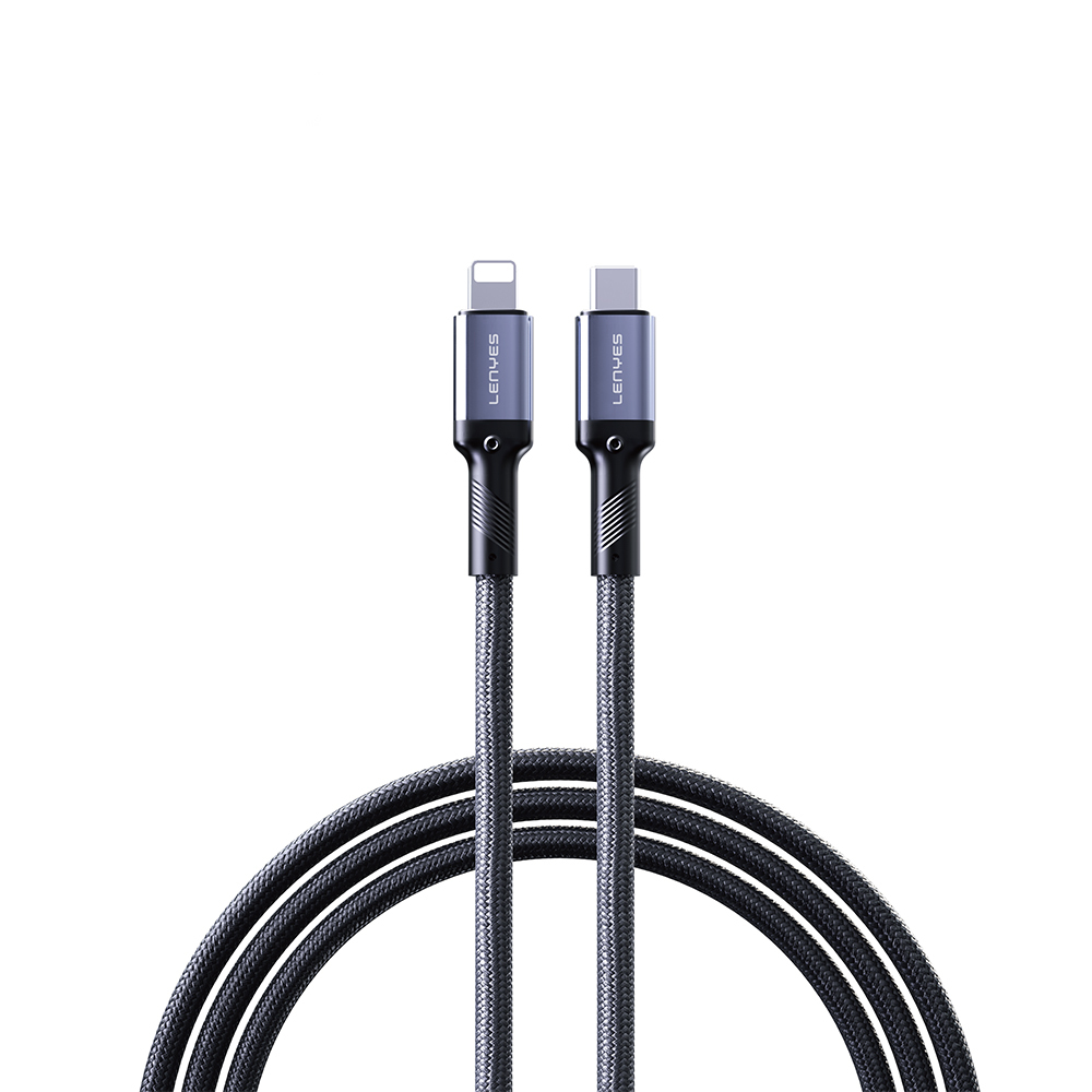Lenyes LC509 Type-C to Lightning PD 30W Örgü Tasarımlı Hızlı Şarj Özellikli Data ve Şarj Kablosu 1M - 1