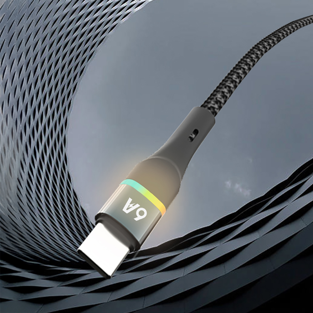 Lenyes LC520 USB-A to Type-C 6A Braided Design Fast Charging Data and Charging Cable 66W 1M - 5