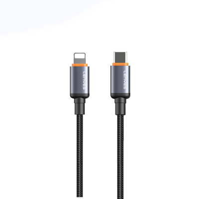 Lenyes LC528 Type-C to Lightning Fast Charging Braided Data and Charging Cable 27W 1M Black