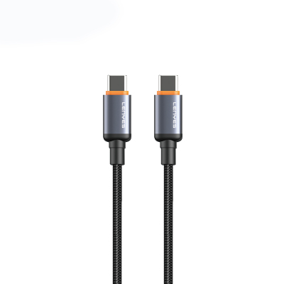 Lenyes LC528 Type-C to Type-C Fast Charging Braided Data and Charging Cable 60W 1M Black