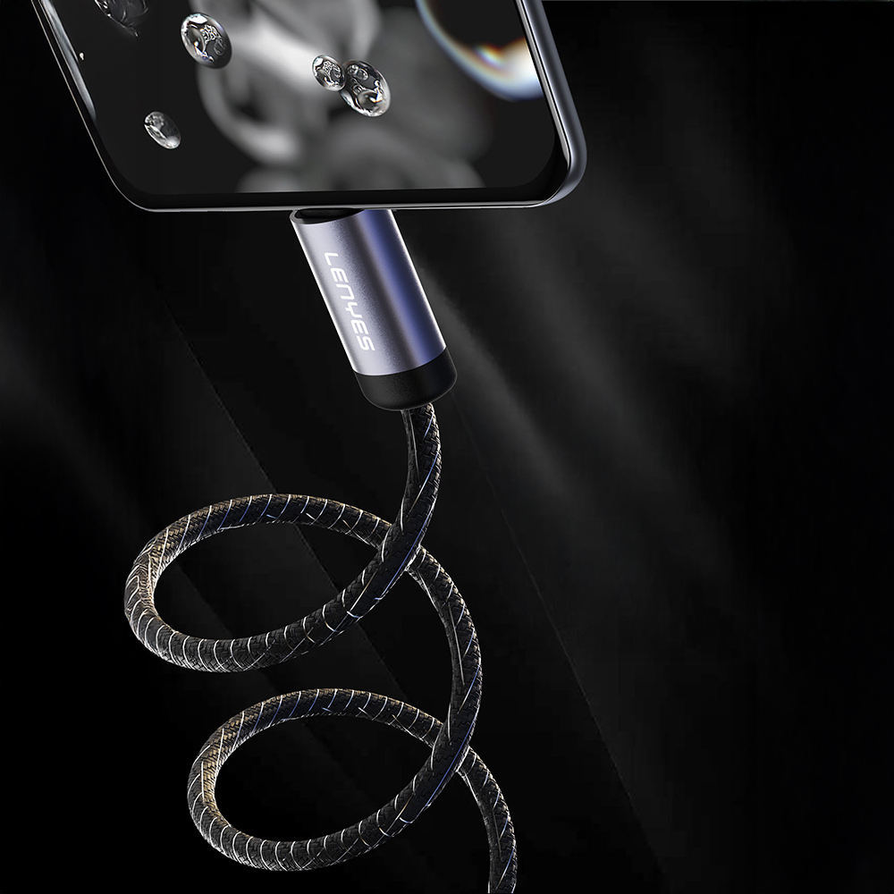 Lenyes LC537 USB-A to Type-C Braided Design Fast Charging Data and Charging Cable 10W 1M - 3