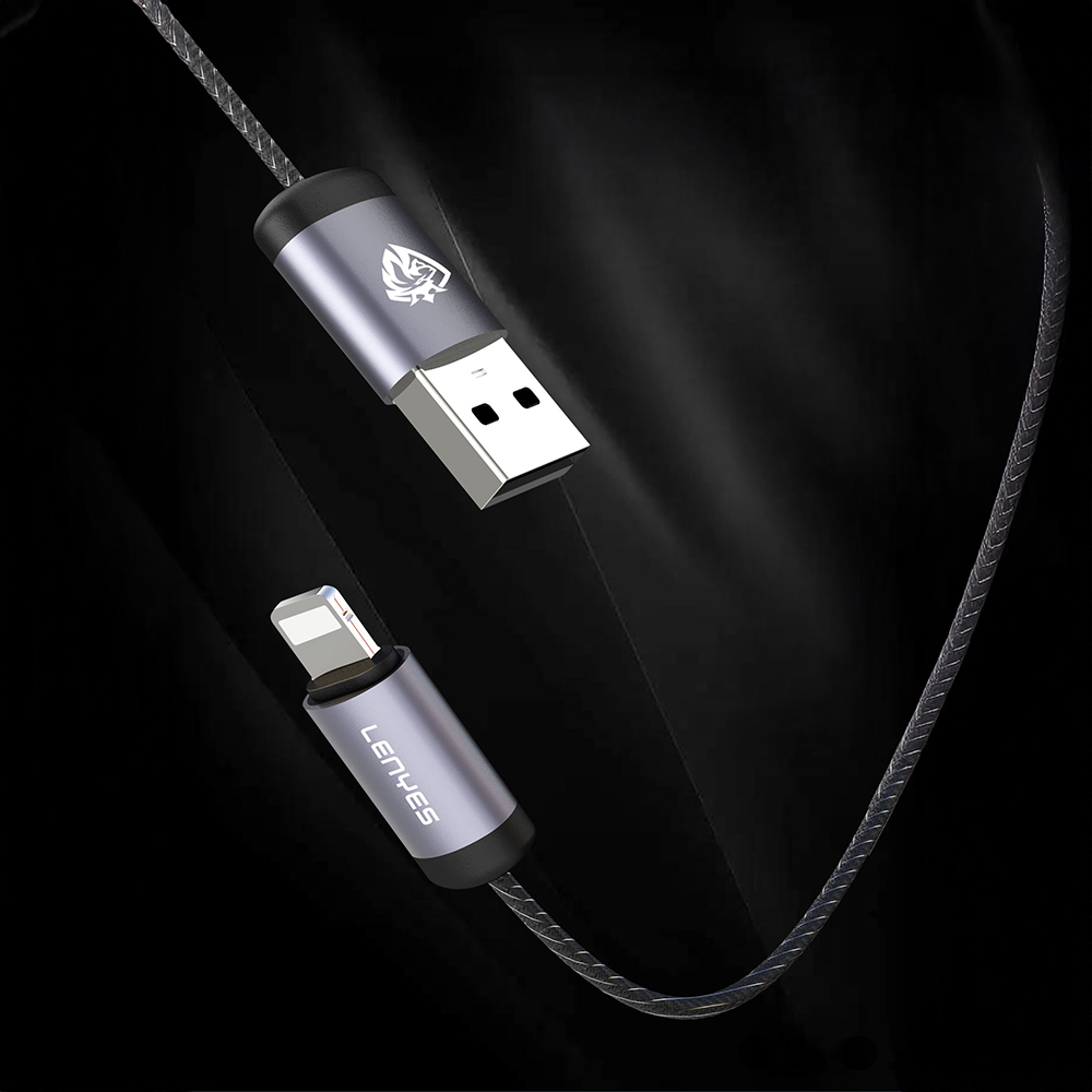 Lenyes LC537 USB-A to Type-C Örgü Tasarımlı Hızlı Şarj Özellikli Data ve Şarj Kablosu 10W 1M - 7