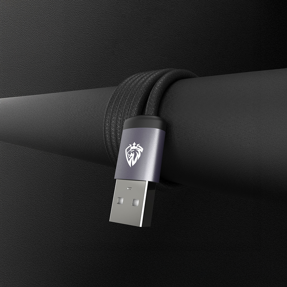 Lenyes LC537 USB-A to Type-C Örgü Tasarımlı Hızlı Şarj Özellikli Data ve Şarj Kablosu 10W 1M - 5