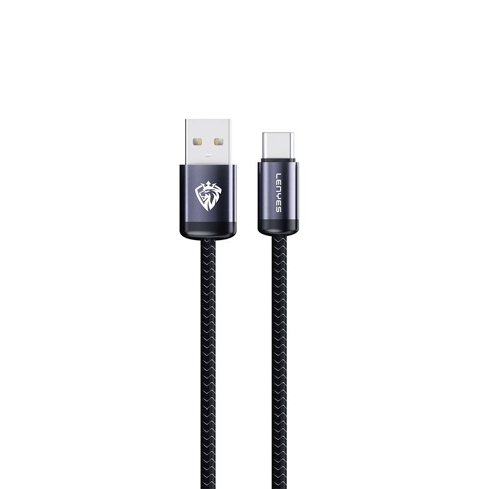 Lenyes LC537 USB-A to Type-C Örgü Tasarımlı Hızlı Şarj Özellikli Data ve Şarj Kablosu 10W 1M - 2
