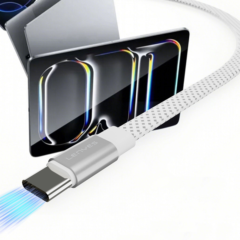 Lenyes LC538 Type-C to Lightning Fast Charging 48D Aramid Fiber Braid Design Data and Charging Cable 27W 1M - 4
