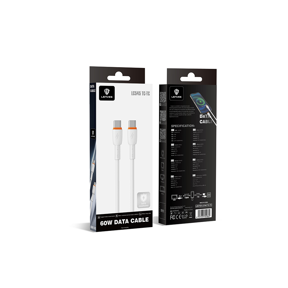 Lenyes LC545 Type-C to Type-C Fast Charging Data and Charging Cable 60W 1M - 3