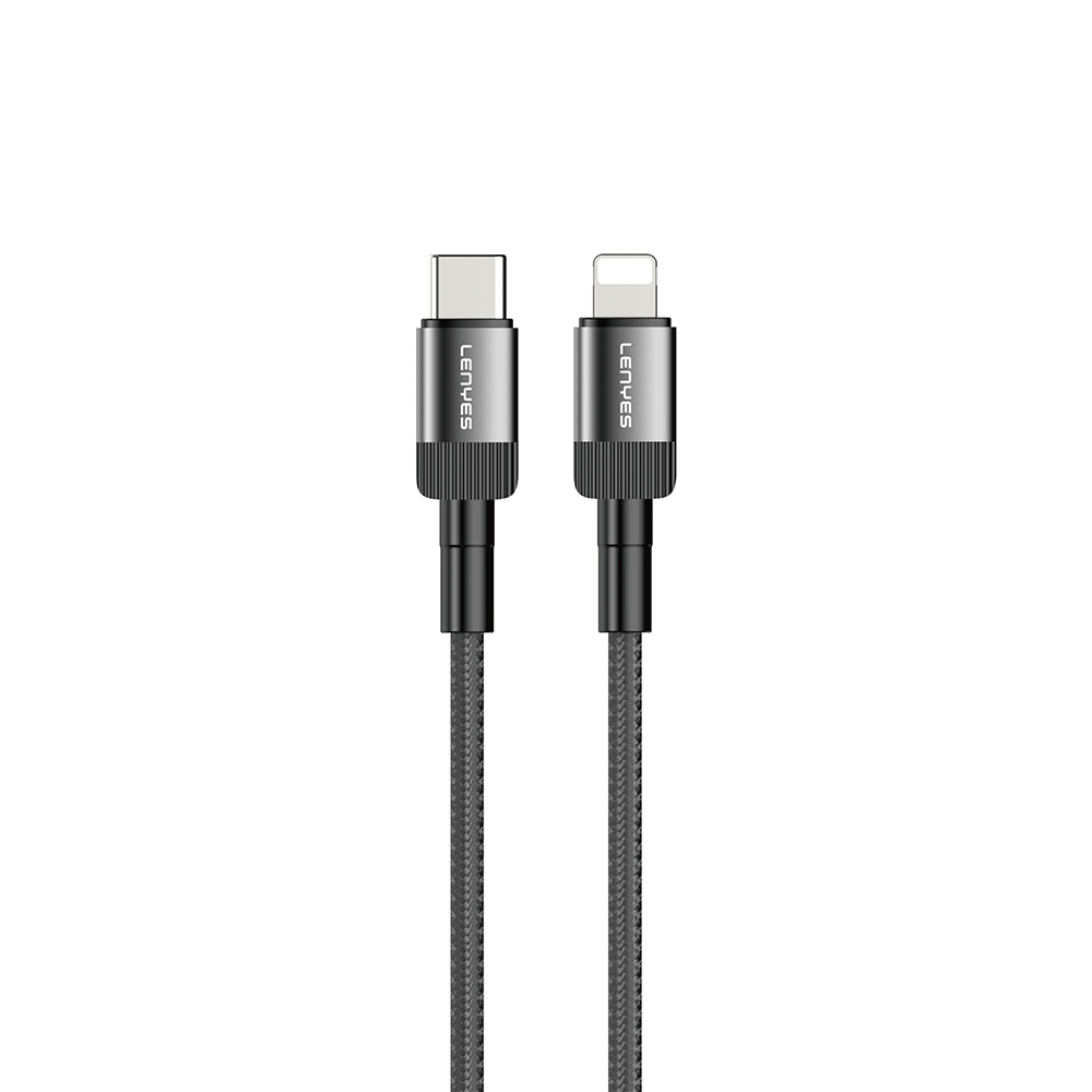 Lenyes LC546 Type-C to Lightning Braided Design Fast Charging Data and Charging Cable 27W 1M - 1