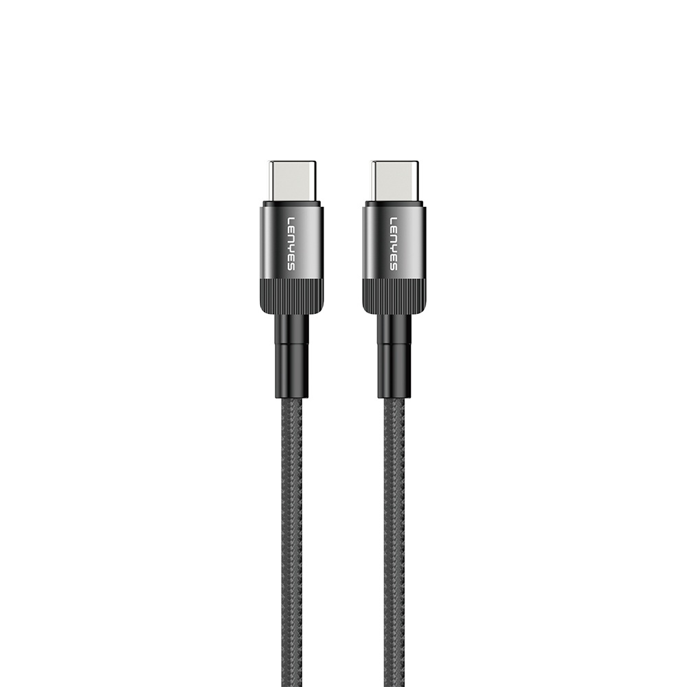 Lenyes LC546 Type-C to Type-C Örgü Tasarımlı Hızlı Şarj Özellikli Data ve Şarj Kablosu 60W 1M - 1