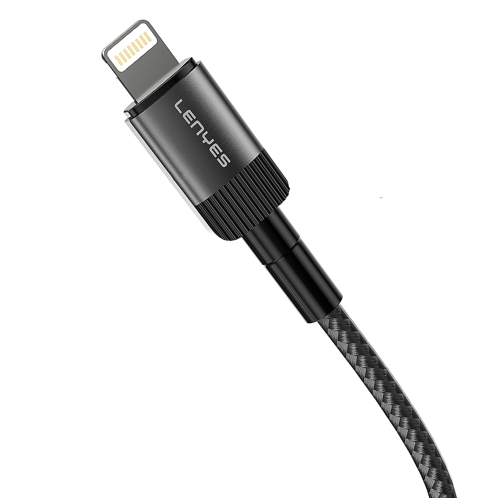 Lenyes LC546 USB-A to Lightning Braided Design Fast Charging Data and Charging Cable 12W 1M - 4