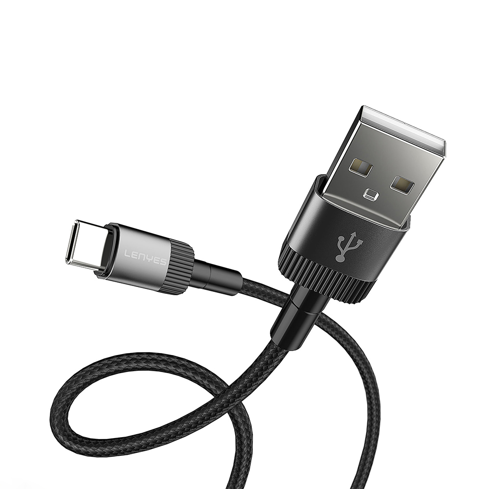 Lenyes LC546 USB-A to Type-C Braided Design Fast Charging Data and Charging Cable 12W 1M - 3