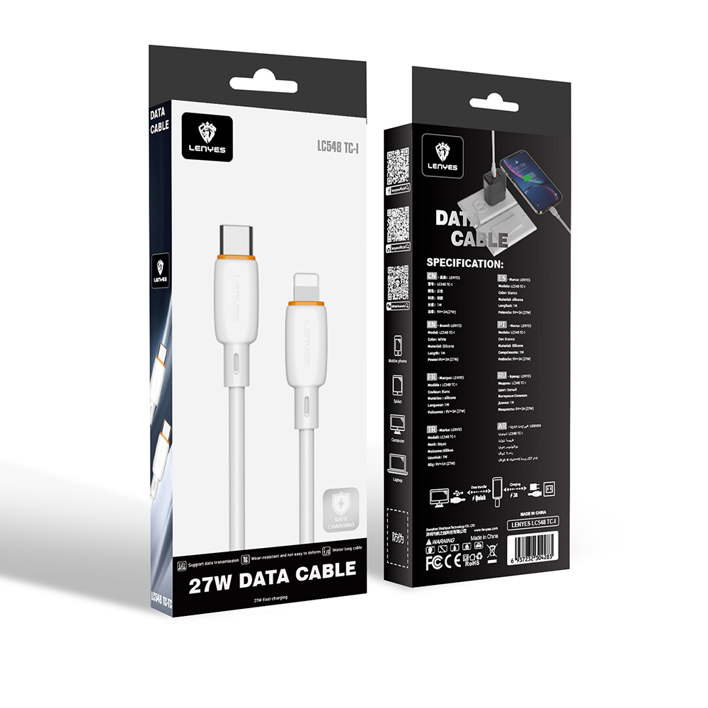 Lenyes LC548-TC-L Type-C to Ligthing Hızlı Şarj Özellikli Data ve Şarj Kablosu 27W 1M - 5