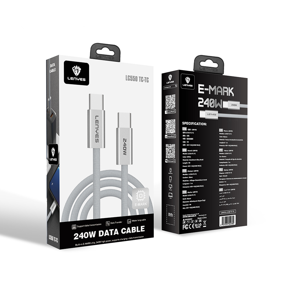 Lenyes LC550 Type-C to Type-C Fast Charging Data and Charging Cable 240W 1M - 7