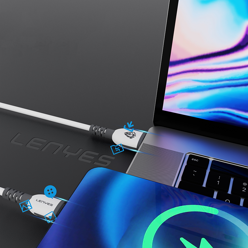Lenyes LC979 USB-A to Micro Hızlı Şarj Özellikli Data ve Şarj Kablosu 2.4A 1M - 3