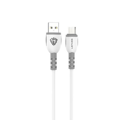Lenyes LC979 USB-A to Micro Hızlı Şarj Özellikli Data ve Şarj Kablosu 2.4A 1M Beyaz