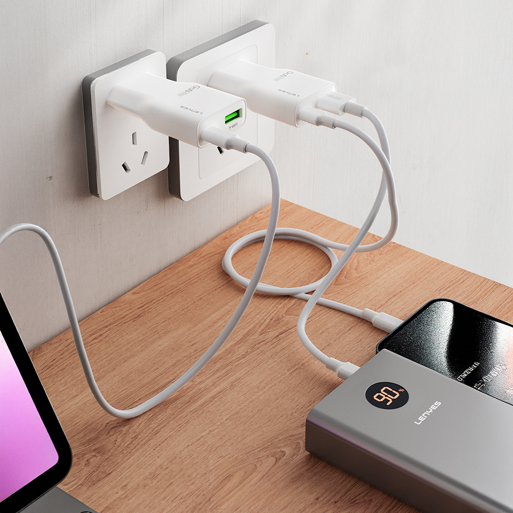 Lenyes LCH11 Serisi Type-C to Type-C GaN Teknolojili PD Hızlı Şarj Özellikli Kablolu Şarj Seti 20W - 4