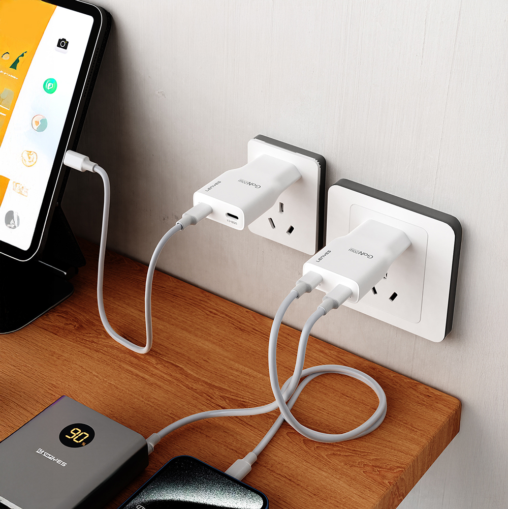 Lenyes LCH15 Dual Type-C PD GaN Technology Fast Charging Head 20W - 6