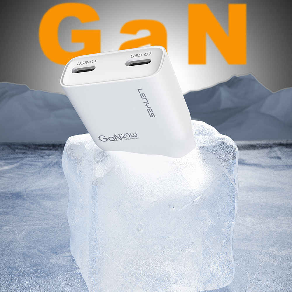 Lenyes LCH15 Dual Type-C PD GaN Teknolojili Hızlı Şarj Başlığı 20W - 4