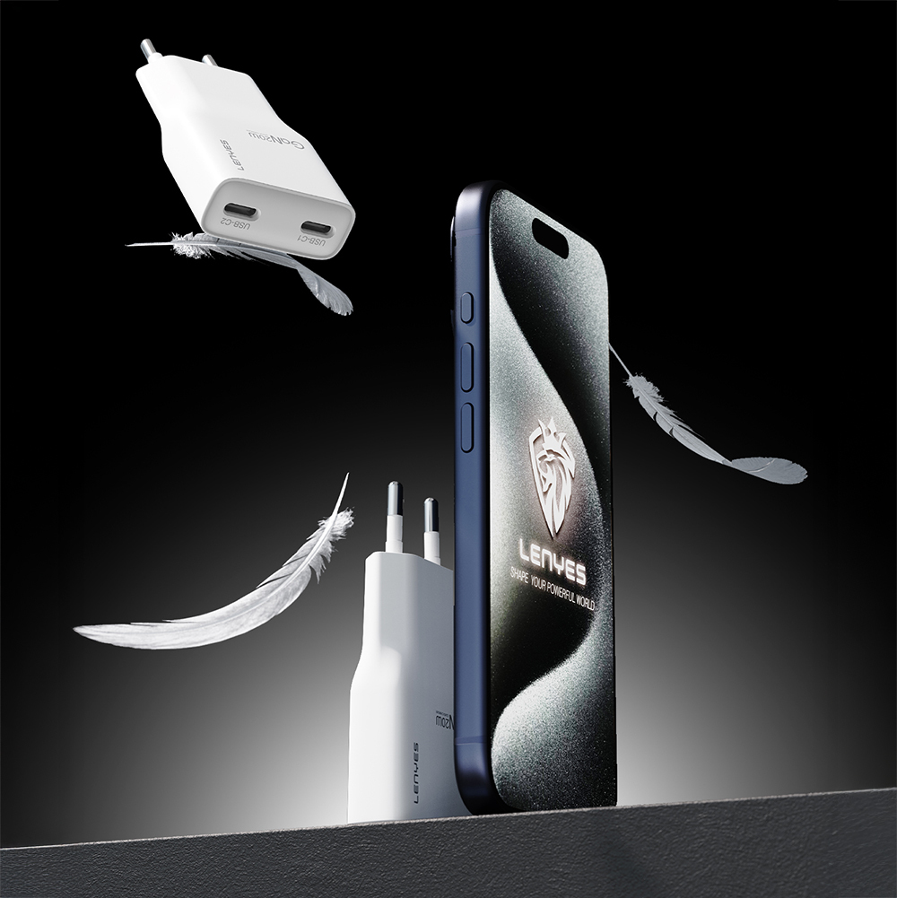 Lenyes LCH15-EU TC-TC Type-C to Type-C GaN Teknolojili PD Hızlı Şarj Özellikli Şarj Seti 20W - 7