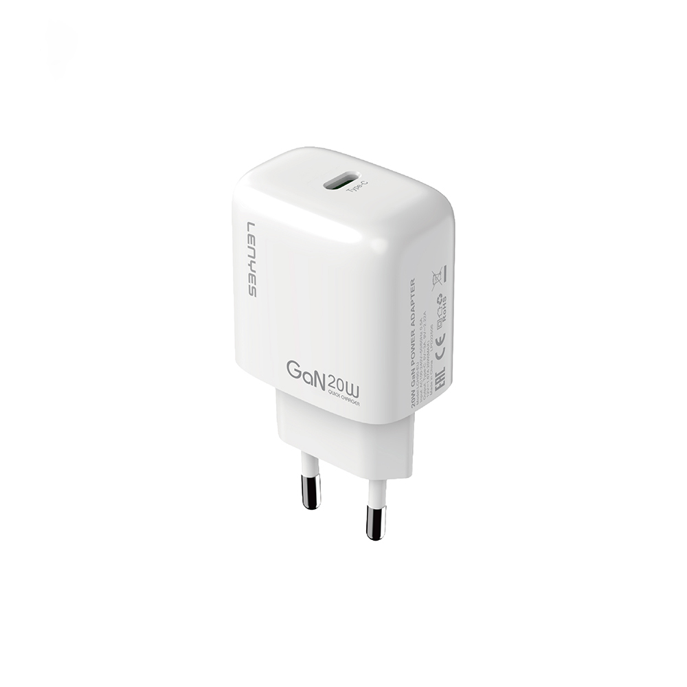 Lenyes LCH90 Type-C GaN Teknolojili PD Hızlı Şarj Özellikli Şarj Başlığı 20W - 1