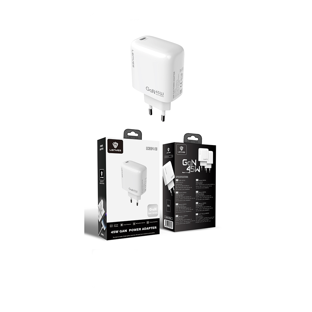 Lenyes LCH94 Type-C GaN Teknolojili PD Hızlı Şarj Özellikli Şarj Başlığı 45W - 8