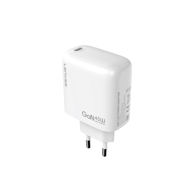 Lenyes LCH94 Type-C GaN Teknolojili PD Hızlı Şarj Özellikli Şarj Başlığı 45W Beyaz