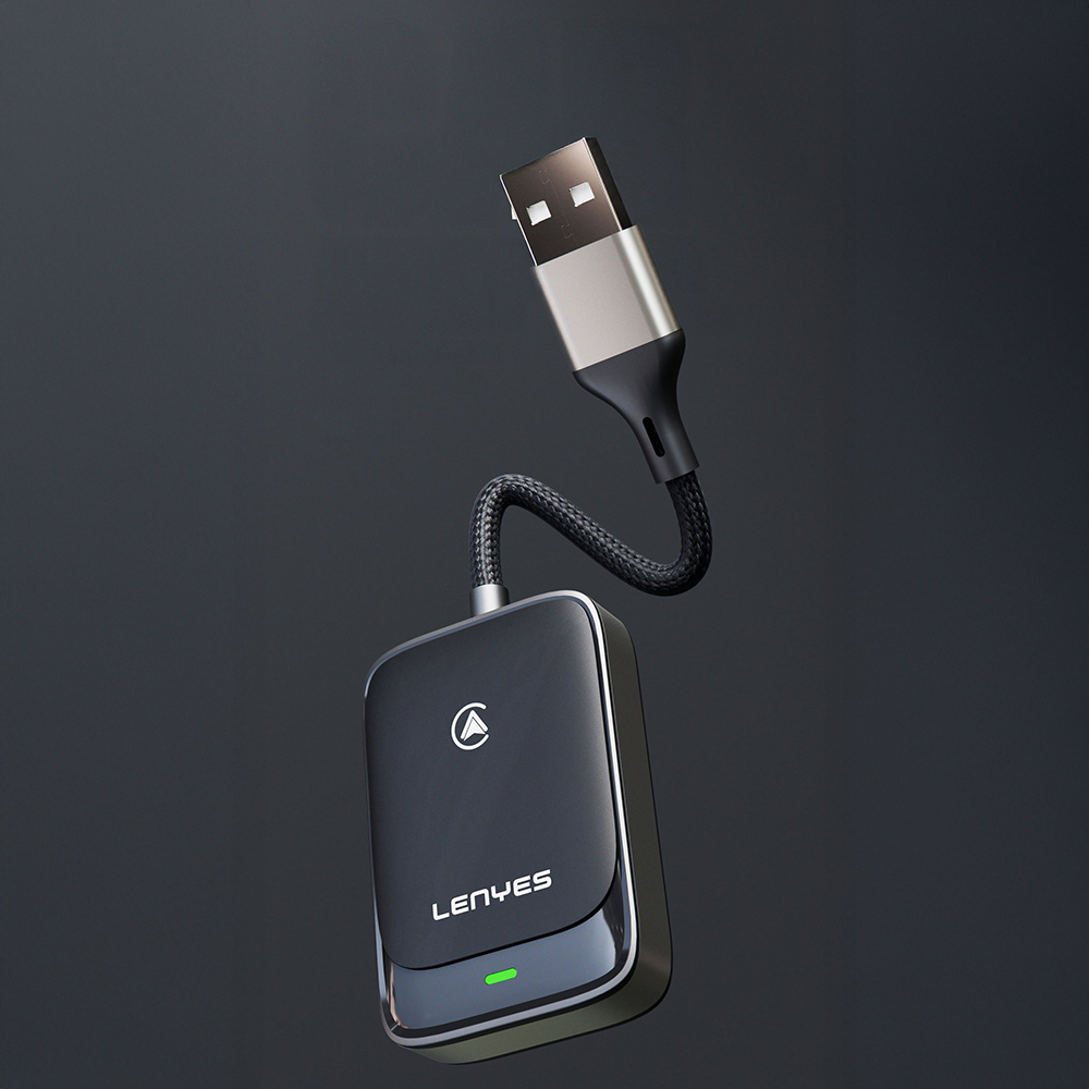 Lenyes LCP03 Android Auto Destekli CarPlay USB Bluetooth 5.0 Wireless Transmitter Adaptör - 5