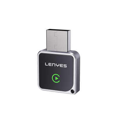 Lenyes LCP06 Android Auto Supported CarPlay USB Bluetooth 5.3 Wireless Transmitter Adapter Black