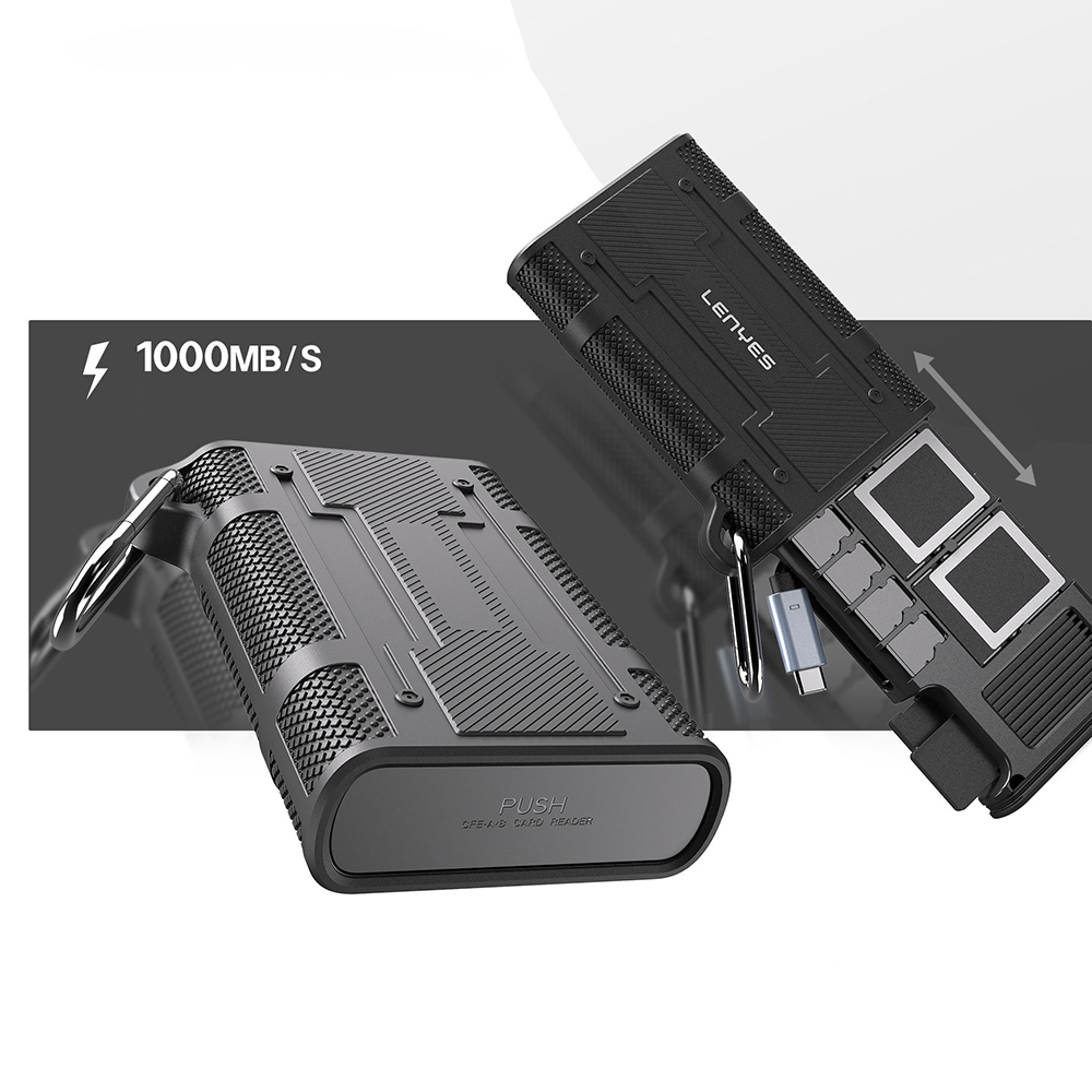 Lenyes LCR01 Type-C Kablolu Su Geçirmez Çoklu Kart Depolama ve Okuyucu Kutusu 10 Gbps - 3